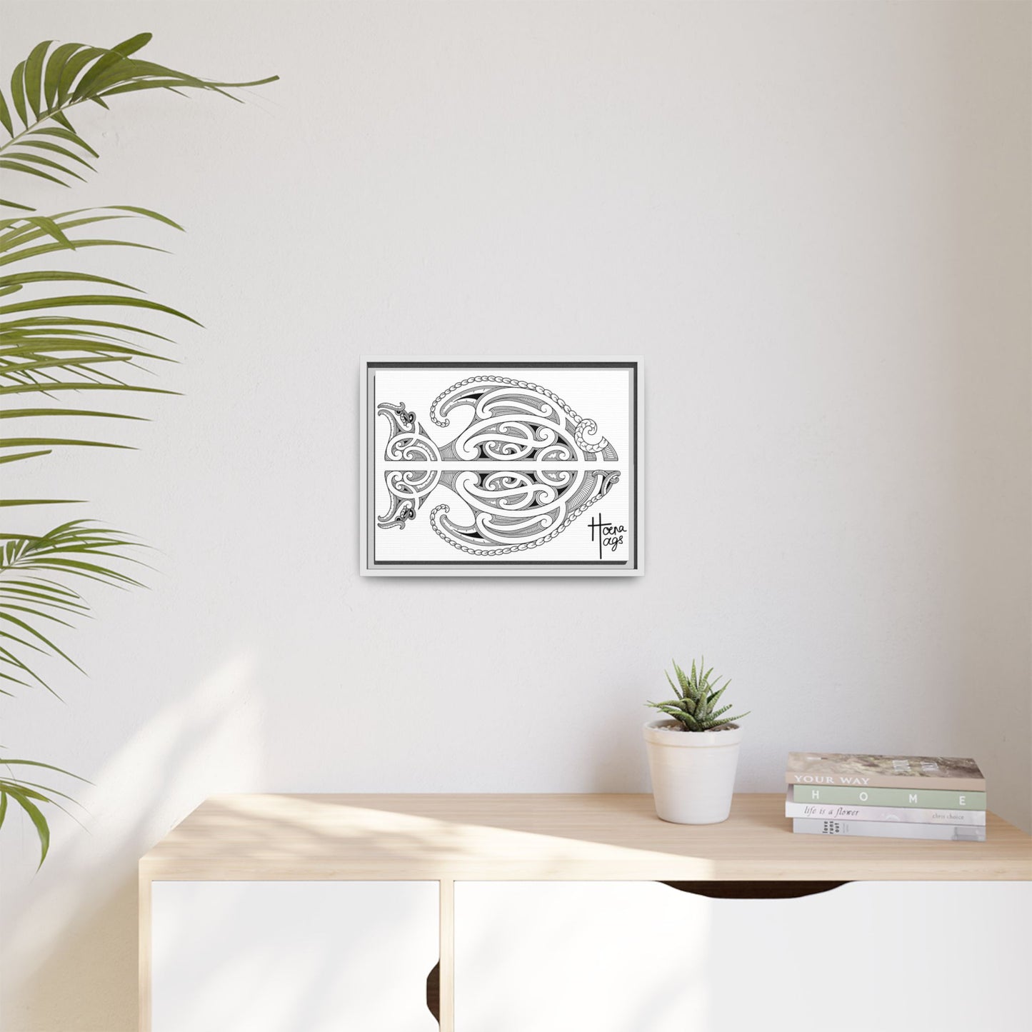 Framed Fish Kirituhi Matte Canvas Print