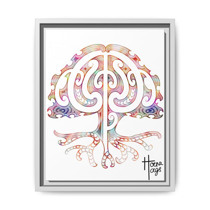 Framed Tree Of Life Kirituhi Matte Canvas Print