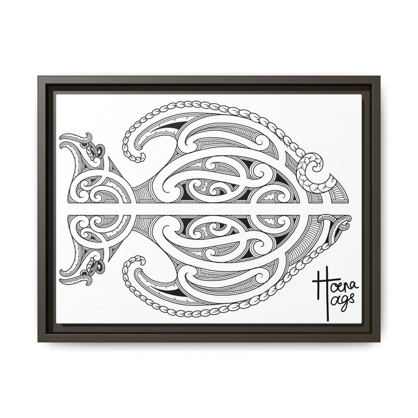 Framed Fish Kirituhi Matte Canvas Print