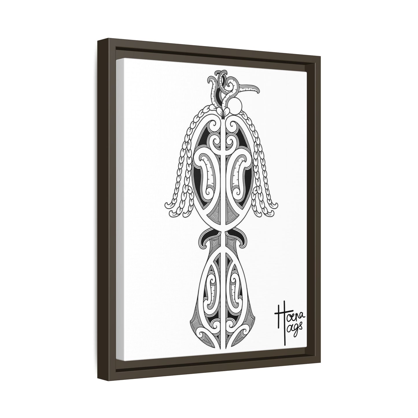 Framed Kirituhi Tui Matte Canvas Print