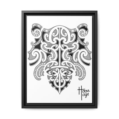 Framed Kirituhi Tiger Matte Canvas Print