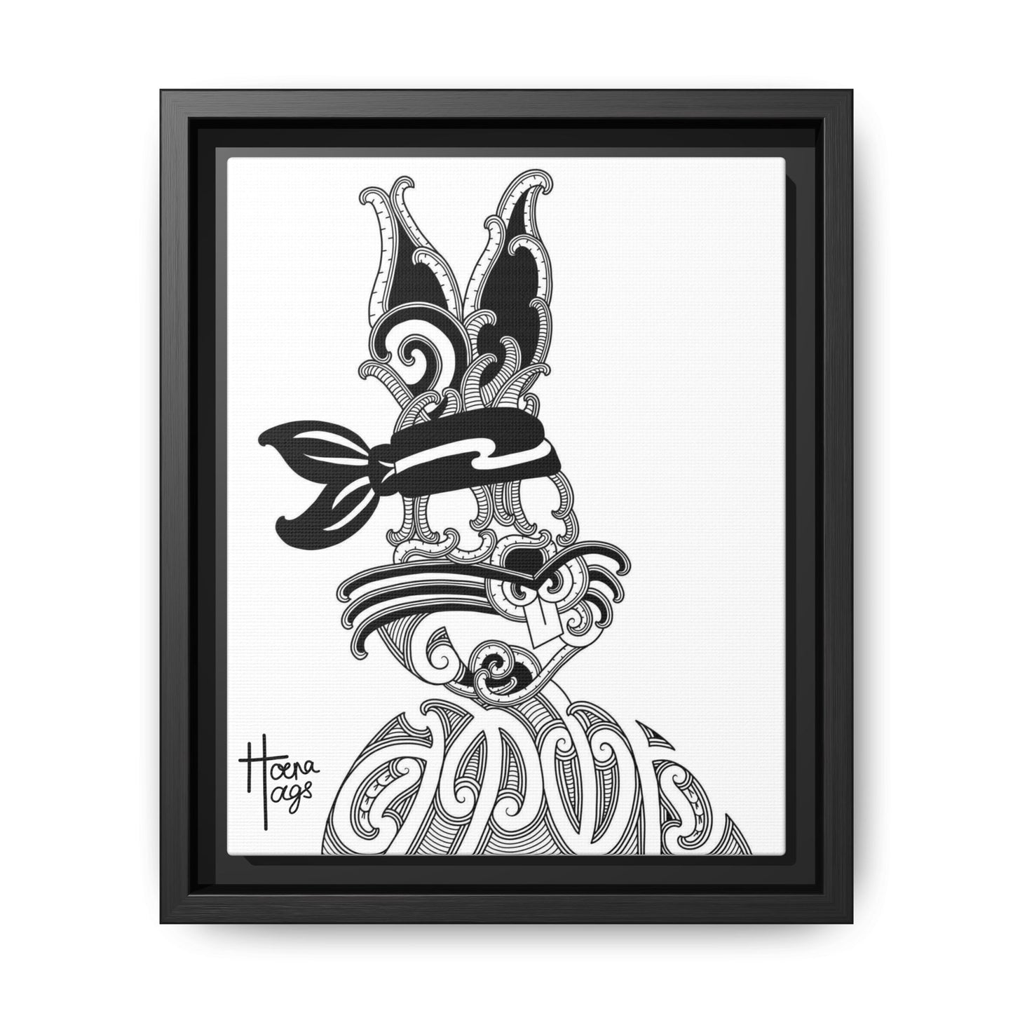 FRAMED KIRITUHI BUGS BUNNY MATTE CANVAS PRINT