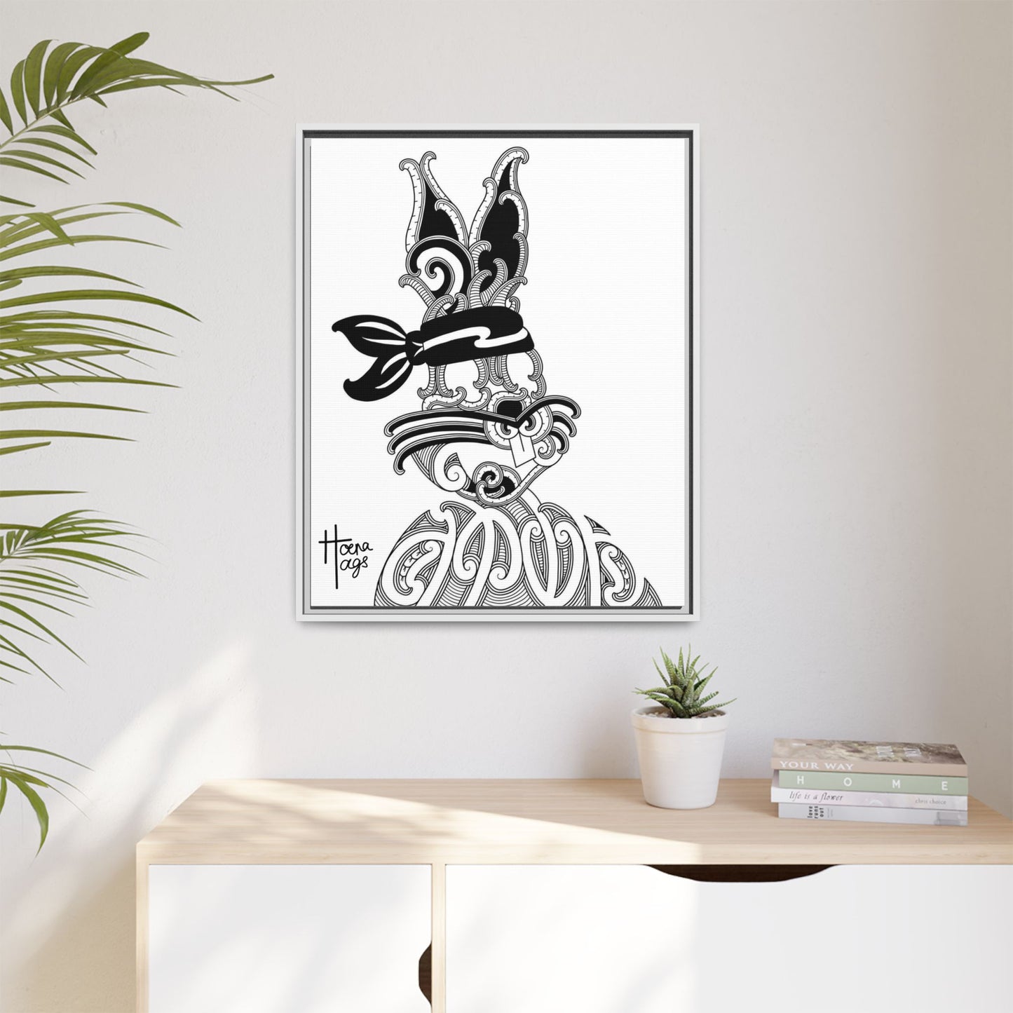 FRAMED KIRITUHI BUGS BUNNY MATTE CANVAS PRINT