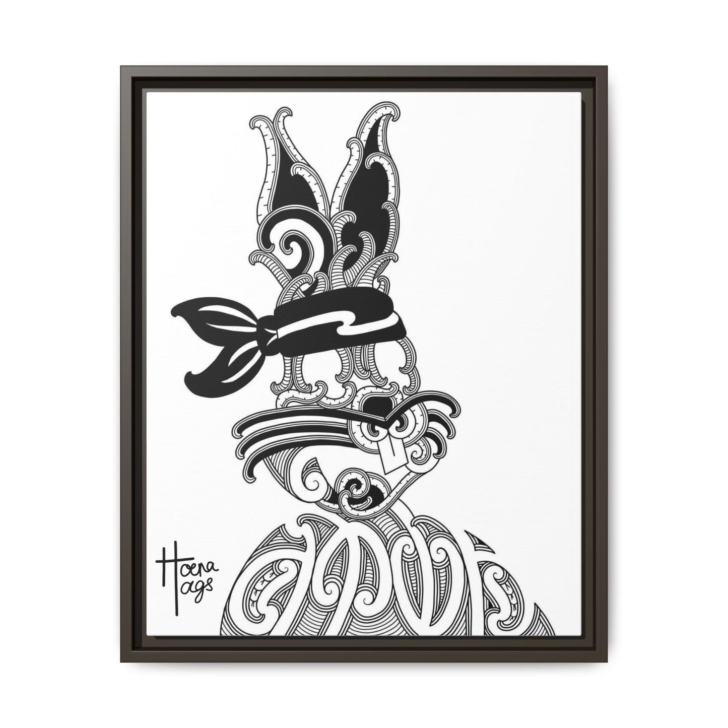 FRAMED KIRITUHI BUGS BUNNY MATTE CANVAS PRINT