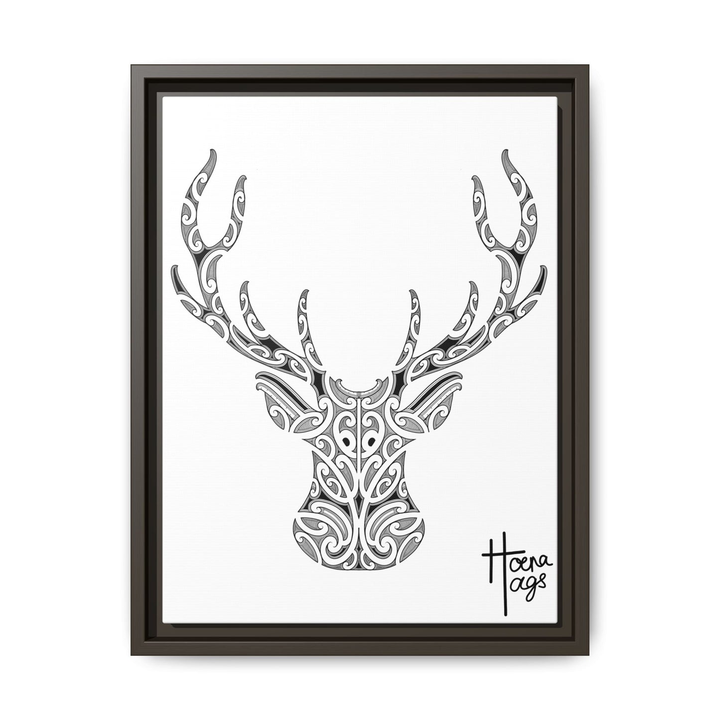 FRAMED KIRITUHI STAG/DEER MATTE CANVAS PRINT